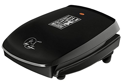0082846033749 - GEORGE FOREMAN GR20B 4 SERVING CLASSIC PLATE GRILL, BLACK
