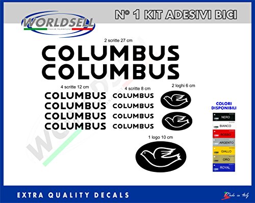 8286442461629 - KIT OF 18 STICKERS FOR BIKES ''COLUMBUS'' (RED )