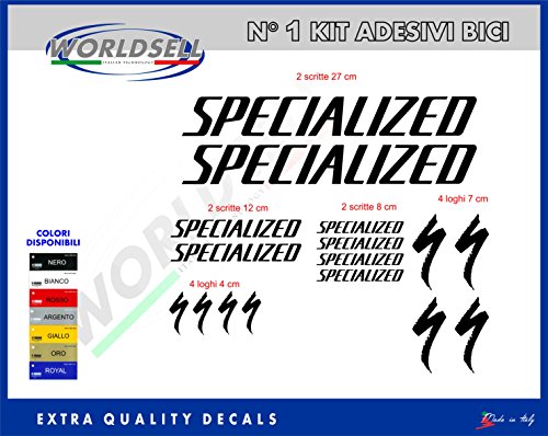 8286442462350 - KIT OF 18 STICKERS FOR BIKES ''SPECIALIZED'' (BLACK)
