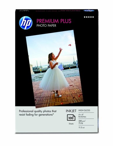 0829160268651 - HP PREMIUM PLUS PHOTO PAPER, HIGH GLOSS (100 SHEETS, 4 X 6 INCHES BORDERLESS)