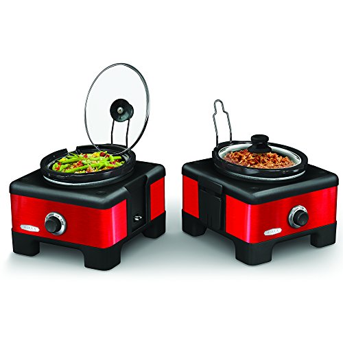 0829486139727 - BELLA 13972 CONNECTABLE ENTERTAINING SLOW COOKER SYSTEM, RED
