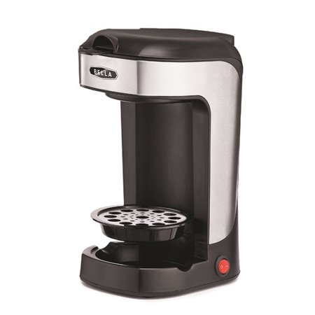 0829486144363 - BELLA 14436 ONE SCOOP ONE CUP COFFEE AND TEA MAKER, BLACK AND STAINLESS STEEL