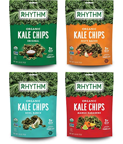 0829739000057 - RHYTHM SUPERFOODS KALE CHIPS, VARIETY PACK, 4 COUNT