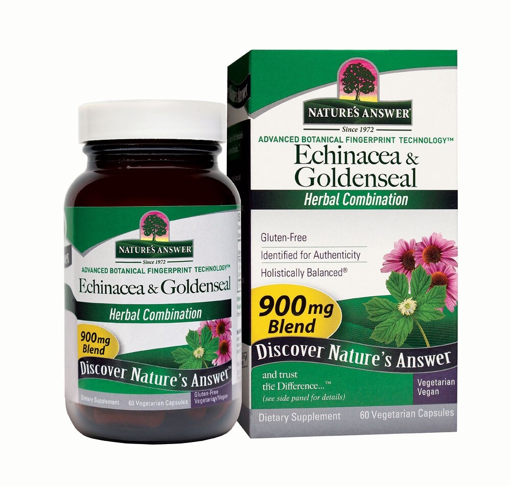 0008300016059 - NATURES ANSWER ECHINACEA AND GOLDENSEAL VEGETARIAN CAPS 900MG