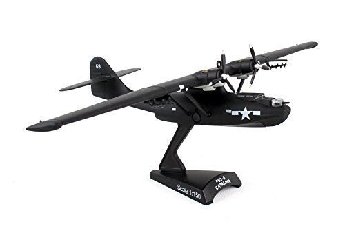 0830715005034 - DARON POSTAGE STAMP PBY-5 CATALINA BLACK CAT U.S. NAVY VEHICLE (1/150 SCALE)