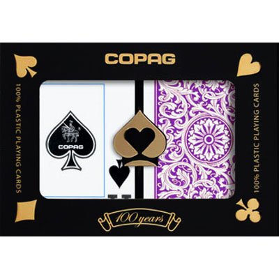 0831705008141 - COPAG 1546 POKER SIZE JUMBO INDEX PLAYING CARDS (PURPLE GREY)
