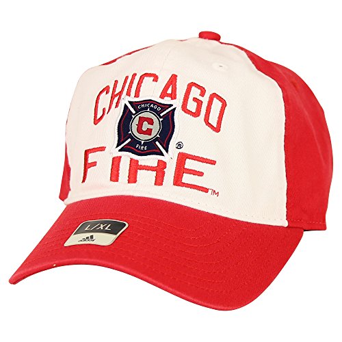 0832313650623 - ADIDAS MLS 2-TONE CLASSIC STRETCH FIT HAT (CHICAGO FIRE, L/XL)