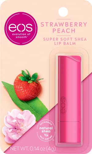 0832992019094 - EOS SUPER SOFT SHEA LIP BALM STICK - STRAWBERRY PEACH | DEEPLY HYDRATES | SEALS IN MOISTURE | SUSTAINABLY-SOURCED INGREDIENTS | 0.14 OZ