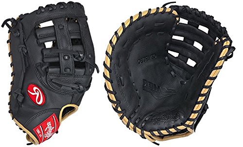 0083321311338 - RAWLINGS GAMER 1ST BASE MITTS WITH TAPER MODIFIED PRO H WEB, RIGHT HAND, BLACK, 12