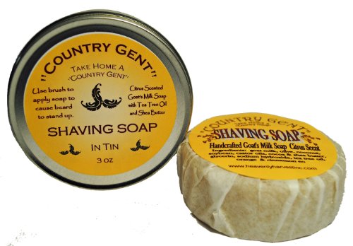 0833345009007 - COUNTRY GENT® GOAT MILK SHAVING SOAP IN A TIN