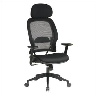 0833353354519 - PROFESSIONAL AIRGRIDÂ BACK AND MESH SEAT CHAIR WITH ADJUSTABLE HEADREST
