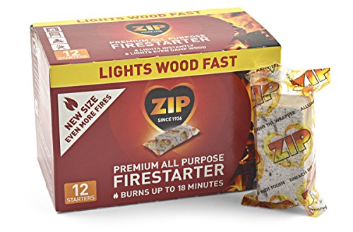 0834554005217 - ZIP PREMIUM ALL PURPOSE WRAPPED FIRE STARTER (12 PACK)