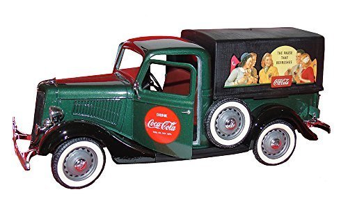 0083508095136 - SOLIDO PRESTIGE SERIES: 1934 COCA-COLA FORD PICKUP TRUCK IN GREEN - LARGE 1:18 SCALE DIECAST METAL