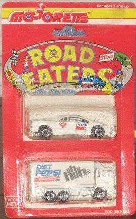 0083508275002 - PEPSI MAJORETTE ROAD EATERS GOTTA HAVE IT CAR AND UH HUH DELIVERY TRUCK 200 SERIES