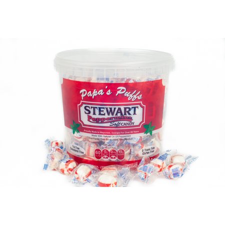 0836359009988 - STEWART CANDY SOFT PEPPERMINT CANDY FOR OFFICE BREAKROOMS, 160 COUNT TUB (AUA10308)