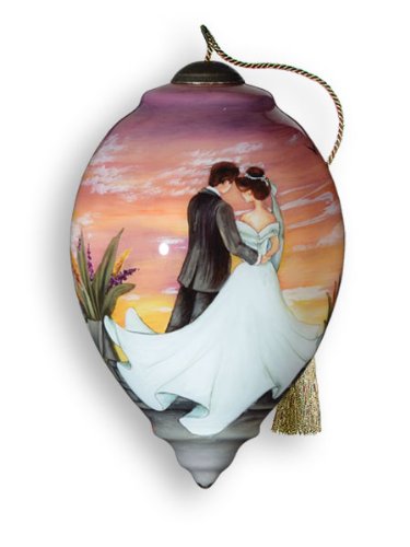 0836593007870 - NE'QWA ART, WEDDING GIFTS, FOREVER AND ALWAYS ARTIST BETTY PADDEN, PRINCESS-SHAPED GLASS ORNAMENT, #7000787