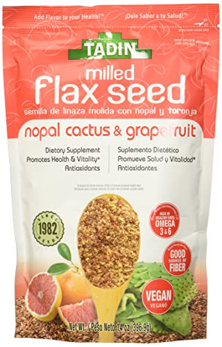 0083703705830 - TADIN NOPAL CACTUS & GRAPEFRUIT MILLED FLAX SEED, RICH IN OMEGA 3 & 6, 14OZ, RESEALABLE POUCH, PACK OF 1