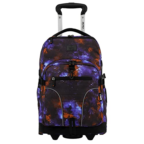 0837309309974 - J WORLD NEW YORK LUNAR ROLLING BACKPACK, LAPTOP BAG WITH WHEELS, GALAXY, 19.5