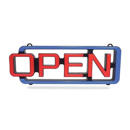0837364008034 - MYSTIGLO LED OPEN SIGN WITH REMOTE CONTROL
