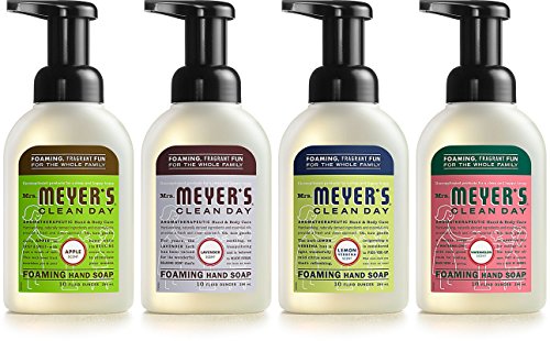 0838810014913 - MRS. MEYERS CLEAN DAY FOAMING HAND SOAP 4 SCENT VARIETY PACK, 10 OZ EACH (PACK OF 4)
