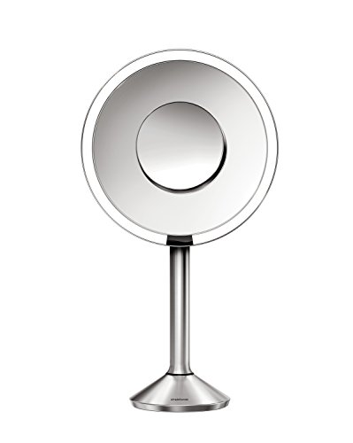 0838810018041 - SIMPLEHUMAN SENSOR MIRROR PRO, 8 INCH ROUND, 5X + 10X MAGNIFICATION, ADJUSTABLE COLOR TEMPERATURE, WIFI-ENABLED