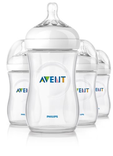 0083931580360 - PHILIPS AVENT NATURAL POLYPROPYLENE BOTTLE, CLEAR, 4 PACK
