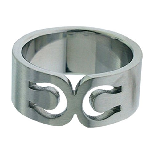 0839546194597 - MEN'S STAINLESS STEEL RING WITH HORSESHOE DESIGN SIZE 11
