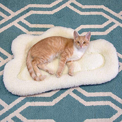 0083985100675 - KITTY CITY CLOUD CAT BED, SOFT PLUSH PET CUSHION, ANTI-SLIP MACHINE WASHABLE PET BED - IMPROVED SLEEP FOR CATS SMALL MEDIUM LARGE