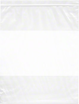 0840003104448 - 12 X 15, 2 MIL WHITE BLOCK PLYMOR BRAND ZIPPER RECLOSABLE STORAGE BAGS, PACK OF 200