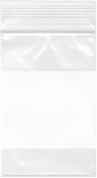 0840003105759 - 2 X 3, 4 MIL (HEAVY DUTY) WHITE BLOCK ZIPPER RECLOSABLE STORAGE BAGS, CASE OF 1000