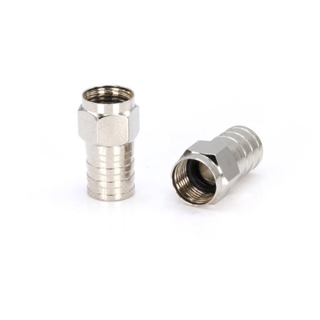 0840003304237 - COAXIAL CRIMP TYPE FITTING / CONNECTOR - FOR RG6 COAX CABLE - FOR EASY INSTALLATION (25 PACK)
