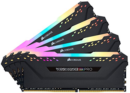 0840006638445 - CORSAIR VENGEANCE RGB PRO 128GB (4X32GB) DDR4 3600 (PC4-28800) C18 AMD OPTIMIZED MEMORY – BLACK