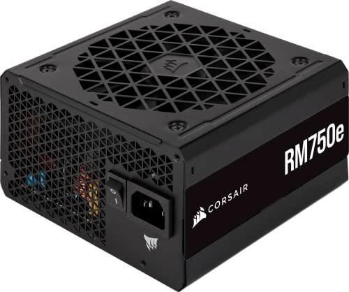 0840006652045 - CORSAIR RM750E FULLY MODULAR LOW-NOISE ATX POWER SUPPLY - DUAL EPS12V CONNECTORS - 105°C-RATED CAPACITORS - 80 PLUS GOLD EFFICIENCY - MODERN STANDBY SUPPORT - BLACK
