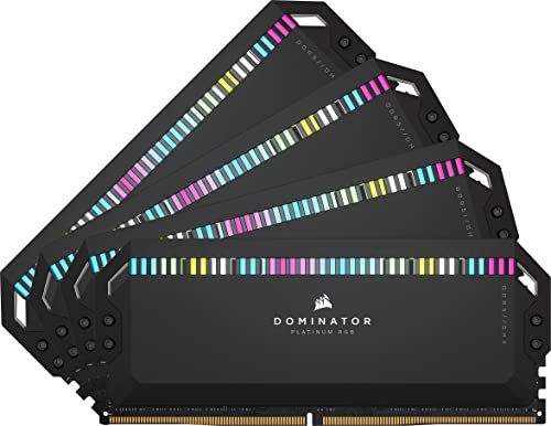 0840006665489 - CORSAIR DOMINATOR PLATINUM RGB DDR5 64GB (4X16GB) 6200MHZ C32 INTEL OPTIMIZED DESKTOP MEMORY (ONBOARD VOLTAGE REGULATION, PATENTED CORSAIR DHX COOLING, 12 ULTRA-BRIGHT CAPELLIX RGB LEDS) BLACK