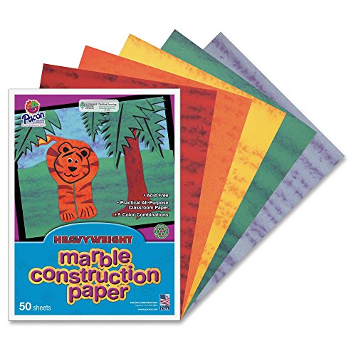 0084001482003 - ART STREET MARBLE CONSTRUCTION PAPER, 76 LBS., 9 X 12, ASSORTED, 50 SHEETS/PACK