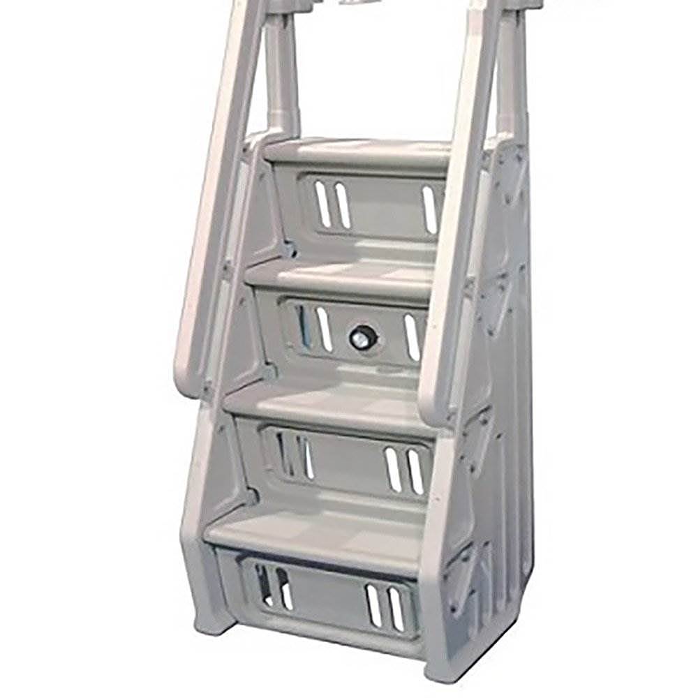 0840023881893 - VINYL WORKS - DELUXE IN STEP 46 - 60 ABOVE GROUND POOL LADDER, WHITE (2 PACK)