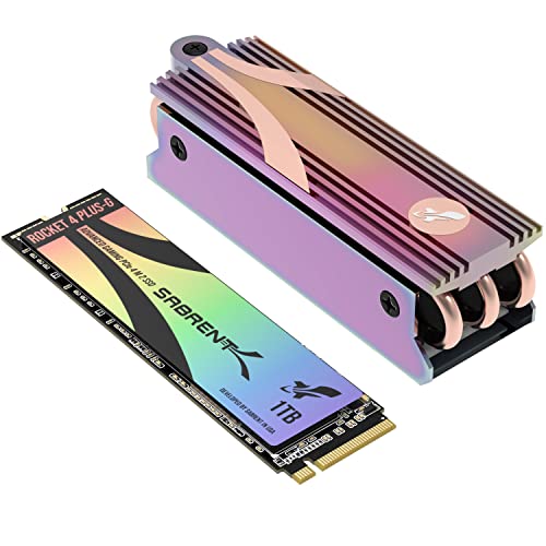0840025259256 - SABRENT GAMING SSD ROCKET 4 PLUS-G WITH HEATSINK 1TB PCIE GEN 4 NVME M.2 2280 INTERNAL SOLID STATE DRIVE, UP TO 7GBPS SPEED, HEAT MANAGEMENT