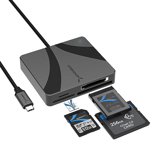 0840025261662 - SABRENT USB-C MULTI-CARD READER FOR CFEXPRESS TYPE B, CFAST 2.0, AND MICROSD/SD CARDS (CR-C4PM)