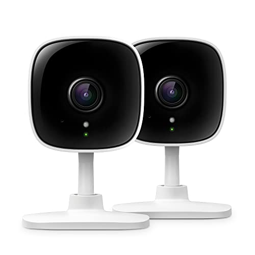 0840030707582 - TP-LINK TAPO 2K SECURITY CAMERA FOR BABY MONITOR, DOG CAMERA W/ MOTION DETECTION, 2-WAY AUDIO, NIGHT VISION, CLOUD &SD CARD STORAGE (UP TO 256 GB), WORKS WITH ALEXA & GOOGLE HOME, 2-PACK (C110P2)