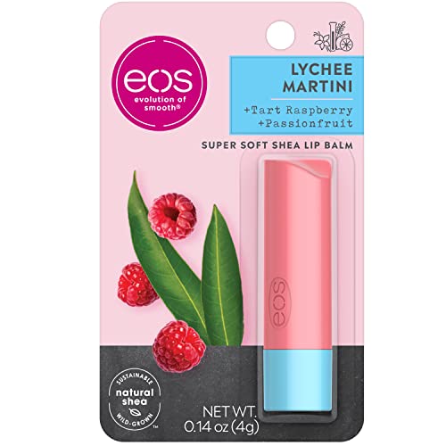 0840044706397 - EOS SUPER SOFT SHEA LIP BALM STICK - LYCHEE MARTINI | DEEPLY HYDRATES | SEALS IN MOISTURE | SUSTAINABLY-SOURCED INGREDIENTS | 0.14 OZ
