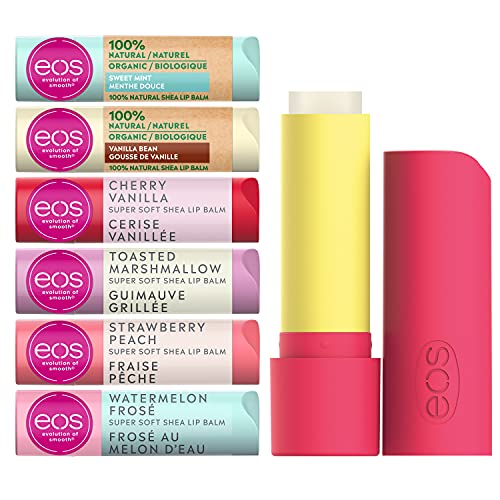 0840044710516 - EOS SHEA LIP BALM | LIP CARE TO MOISTURIZE DRY LIPS | SUSTAINABLY-SOURCED INGREDIENTS | 7-PACK STICK