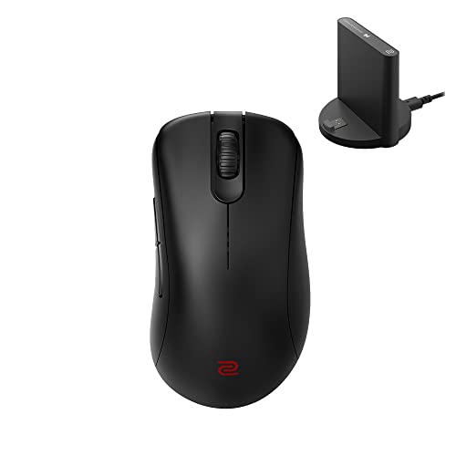 0840046047191 - BENQ ZOWIE EC1-CW ERGONOMIC WIRELESS GAMING MOUSE | PROFESSIONAL ESPORTS PERFORMANCE | LIGHTER WEIGHT | DRIVERLESS | PARACORD CABLE | 24-STEP SCROLL WHEEL | MATTE BLACK | LARGE SIZE