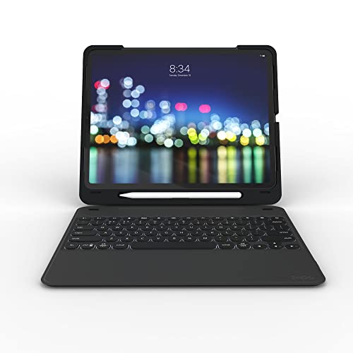 0840056112100 - ZAGG SLIMBOOK GO - ULTRATHIN CASE, HINGED WITH DETACHABLE BLUETOOTH KEYBOARD - MADE FOR 2019 APPLE IPAD PRO 12.9 - BLACK