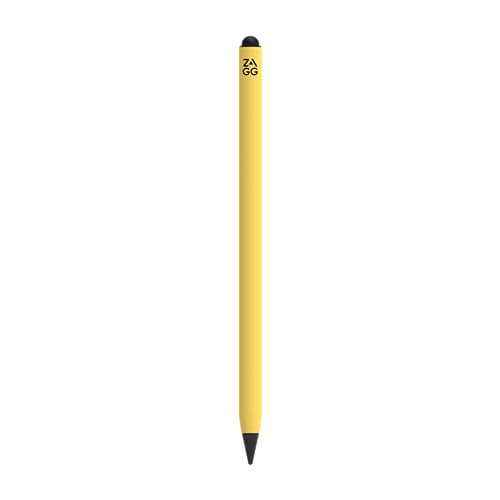 0840056180598 - ZAGG PRO STYLUS 2 - ACTIVE DUAL-TIP W/CAPACITIVE BACK-END, WIRELESS CHARGING, PALM REJECTION, TILT RECOGNITION -COMPATIBLE W/IPAD PRO 11/12.9 (3,4, & 5 GEN)/AIR 10.9/IPAD 10.2/9.7/MINI 5 & 6 - YELLOW