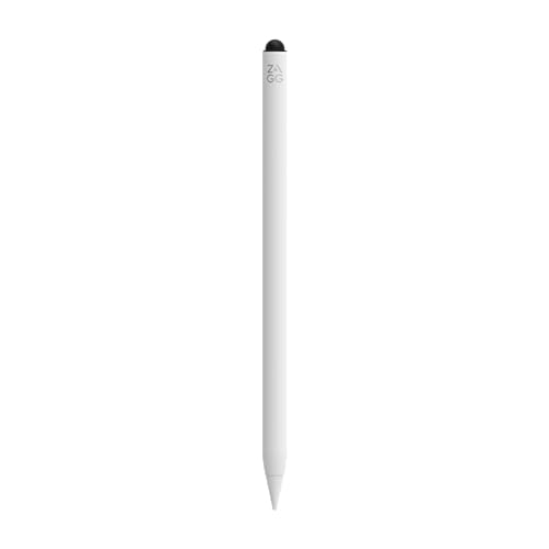 0840056181724 - ZAGG PRO STYLUS 2 - ACTIVE DUAL-TIP W/CAPACITIVE BACK-END, WIRELESS CHARGING, PALM REJECTION, TILT RECOGNITION -COMPATIBLE W/IPAD PRO 11/12.9 (3,4, & 5 GEN)/AIR 10.9/IPAD 10.2/9.7/MINI 5 & 6 - WHITE