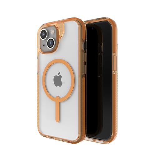 0840056196377 - ZAGG SANTA CRUZ SNAP CASE FOR IPHONE 15 - IPHONE MAGSAFE PHONE CASE, DROP PROTECTION (13FT/4M), DURABLE GRAPHENE, ANTI-YELLOWING, AND SCRATCH-RESISTANT IPHONE CASE ORANGE