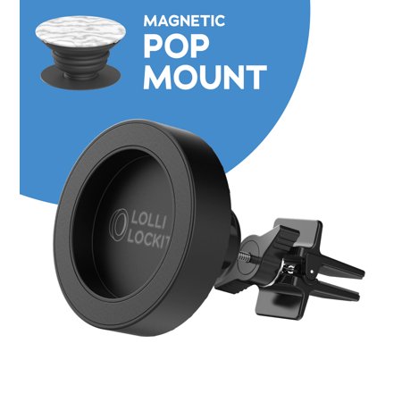 0840075600688 - LOLLILOCKIT MAGNETIC GRIP CAR MOUNT FOR POP OUT PHONE HOLDER, AIR-VENT SOCKET ATTACHMENT