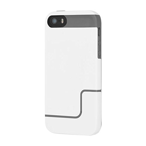 0840076101214 - INCIPIO EDGE PRO CASE FOR IPHONE 5S - RETAIL PACKAGING - WHITE/CHARCOAL