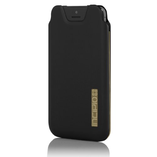 0840076102044 - INCIPIO - MARCO HARD SHELL POUCH FOR APPLE IPHONE 5 AND 5S - OBSIDIAN BLACK/GOLD