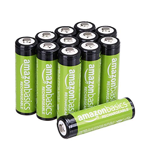 0840095884075 - AMAZON BASICS 12-PACK AA RECHARGEABLE BATTERIES, PERFORMANCE 2,000 MAH BATTERY, PRE-CHARGED, RECHARGE UP TO 1000X